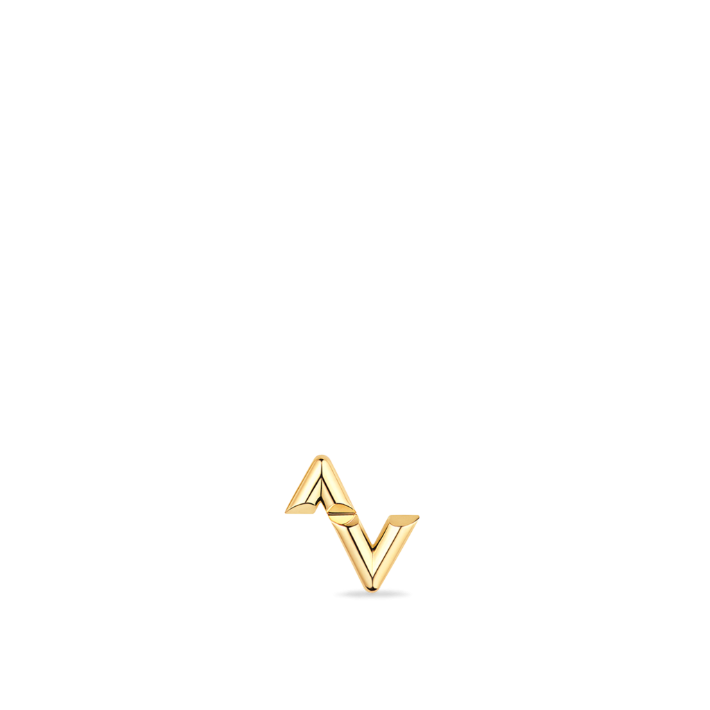 Louis Vuitton LV Volt Upside Down Stud, Yellow Gold - Per Unit